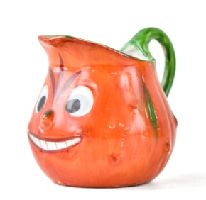 VINTAGE CHILDREN'S JAPANESE ANTHROPOMORPHIC PUMPKIN TEA SET CREAMER
