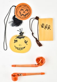 HALLOWEEN FORMAL DANCE CARDS & PARTY HORNS