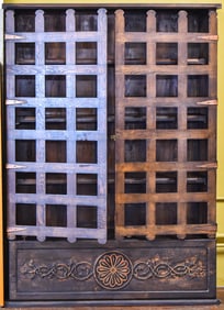 VINTAGE LATTICE DOOR CABINET