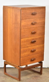 MID-CENTURY G-PLAN TEAK TALL BOY CHEST OF DRAWERS