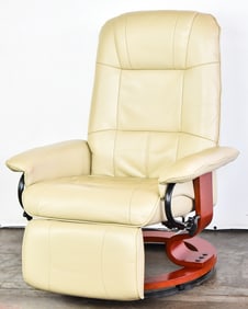 HOMCOM FAUX TAN LEATHER MANUAL RECLINER