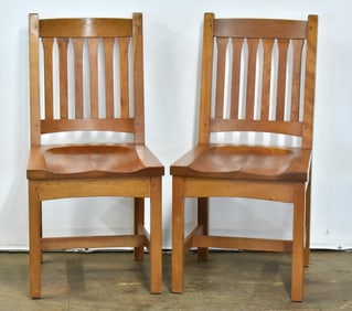 PAIR OF STICKLEY MISSION OAK CHAIRS