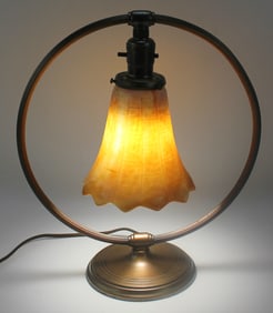 CHASE ARTS & CRAFTS STYLE RING DESK LAMP; EARLY 20TH CENTURY