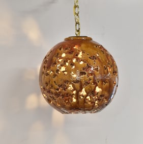 BRUTALIST DRIP-GLAZE SWAG LAMP