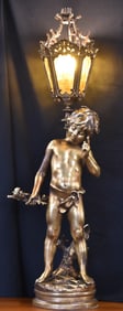 VINTAGE HOLLYWOOD REGENCY GILDED FIGURAL TABLE LAMP