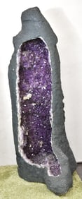 BRAZILIAN CATHEDRAL AMETHYST GEODE WITH CALCITE