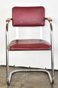 MODERNIST CANTILEVER CHROME ARMCHAIR