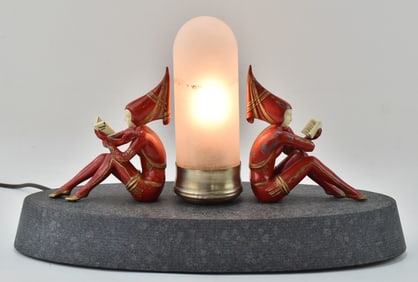 J.B. HIRSCH GERDAGO STYLE PIXIE ANDESITE LAMP