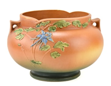 ROSEVILLE POTTERY COLUMBINE JARDINIERE #655-10