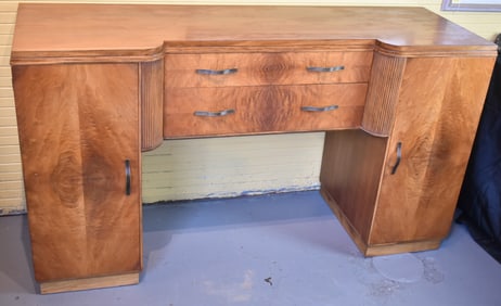 ART DECO WALNUT BURL BUFFET