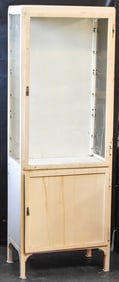 VINTAGE WHITE STEEL MEDICAL SUPPLY CABINET