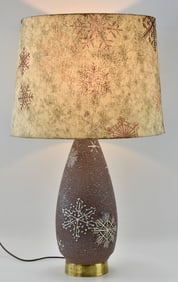 MID-CENTURY CERAMIC SNOWFLAKE LAMP