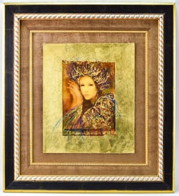 CSABA MARKUS 'GOLDEN PRINCESS' LIMITED EDITION MIXED MEDIA ON PAPER