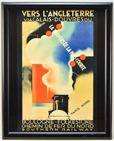 HENRI BIAIS 'VERS L'ANGLETERRE' LITHOGRAPHIC TRAVEL POSTER