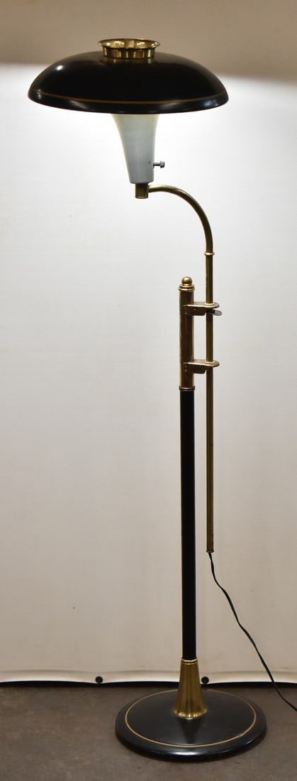 MIDCENTURY ART DECO STYLE FLYING SAUCER FLOOR LAMP