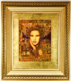 CSABA MARKUS 'PARIS LOVE' LIMITED EDITION MIXED MEDIA ON PAPER