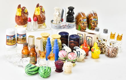 LARGE COLLECTION OF SALT & PEPPER SHAKERS