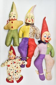 1950s PLUSH CARNIVAL JESTER CLOWNS