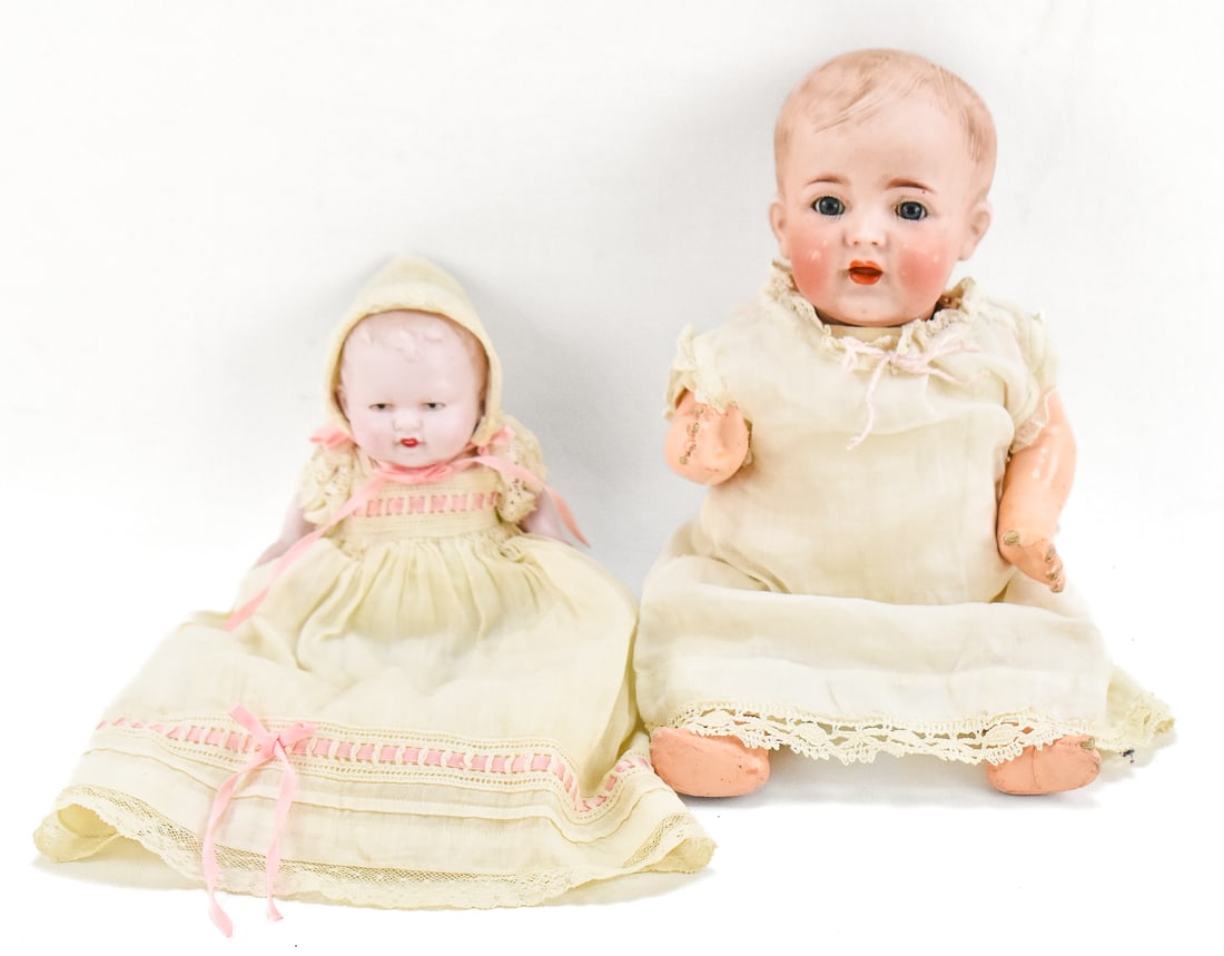 TWO EARLY 1900s GERMAN BABY DOLLS (1 of 3)