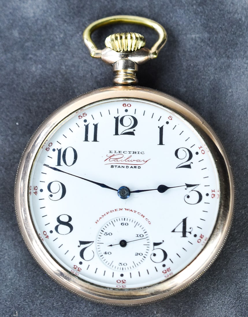 C. 1912 HAMPDEN WATCH CO. WM. MCKINLEY POCKET WATCH (1 of 2)