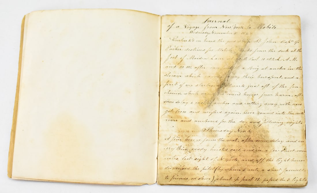 1828 AMERICAN VOYAGE JOURNAL OF LEWIS SEYMOUR (1 of 8)