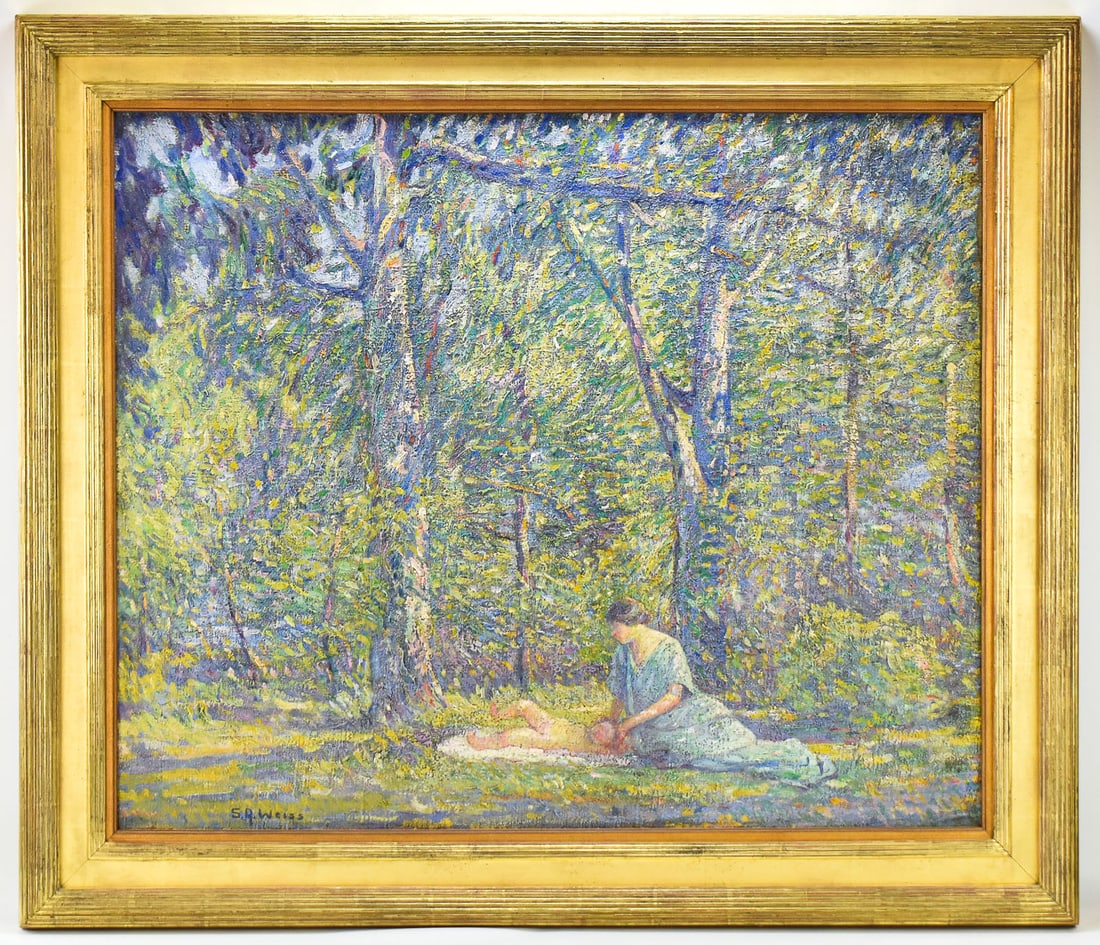 SAMUEL WEISS 'SUNSHINE' EXHIBITED OIL PAINTING (1 of 6)