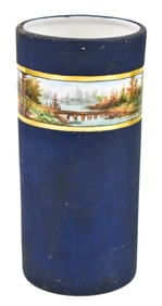AGNES POWELL SIGNED UNMARKED HAND-PAINTED LIMOGES CYLINDER VASE