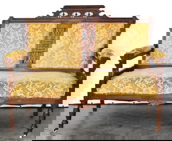 EASTLAKE VICTORIAN WALNUT SETTEE