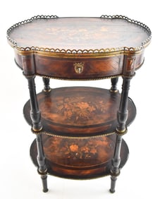 FRENCH THREE-TIER SIDE TABLE