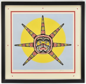 JIM JOHNNY 'KWAGIULTH SUN' SIGNED LIMITED EDITION SERIGRAPH