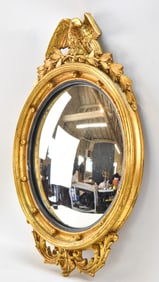 FEDERAL STYLE GILT CONVEX 'BULL'S-EYE' MIRROR