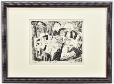 NELSON SANDGREN 'THE CONFERENCE' SIGNED LIMITED EDITION LITHOGRAPH