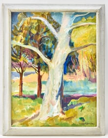 NELSON SANDGREN 'BIG SYCAMORE' OIL PAINTING