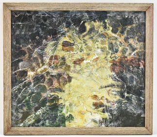 CARL HALL 'UNTITLED ABSTRACTION' ACRYLIC PAINTING