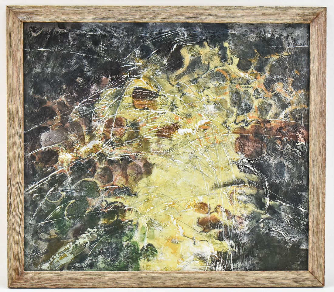 CARL HALL 'UNTITLED ABSTRACTION' ACRYLIC PAINTING (1 of 2)