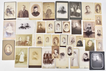 COLLECTION OF CABINET CARDS & CARTE DE VISITE
