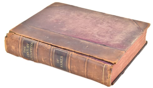 1894 BENJAMIN E. SMITH 'THE CENTURY ENCYCLOPEDIA OF NAMES'