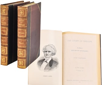 1892 JULIAN HAWTHORNE 'THE STORY OF OREGON' VOLUMES I-II