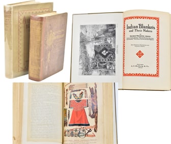 1914 GEORGE WHARTON JAMES 'INDIAN BLANKETS & THEIR MAKERS' & DODGE'S 1883 'OUR WILD INDIANS'