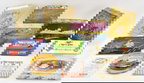 EARLY-MID 20TH CENTURY DESSERT BOXES: GALES, VASSAR CHOCOLATES, THE GOBELIN COMPANY, & MORE