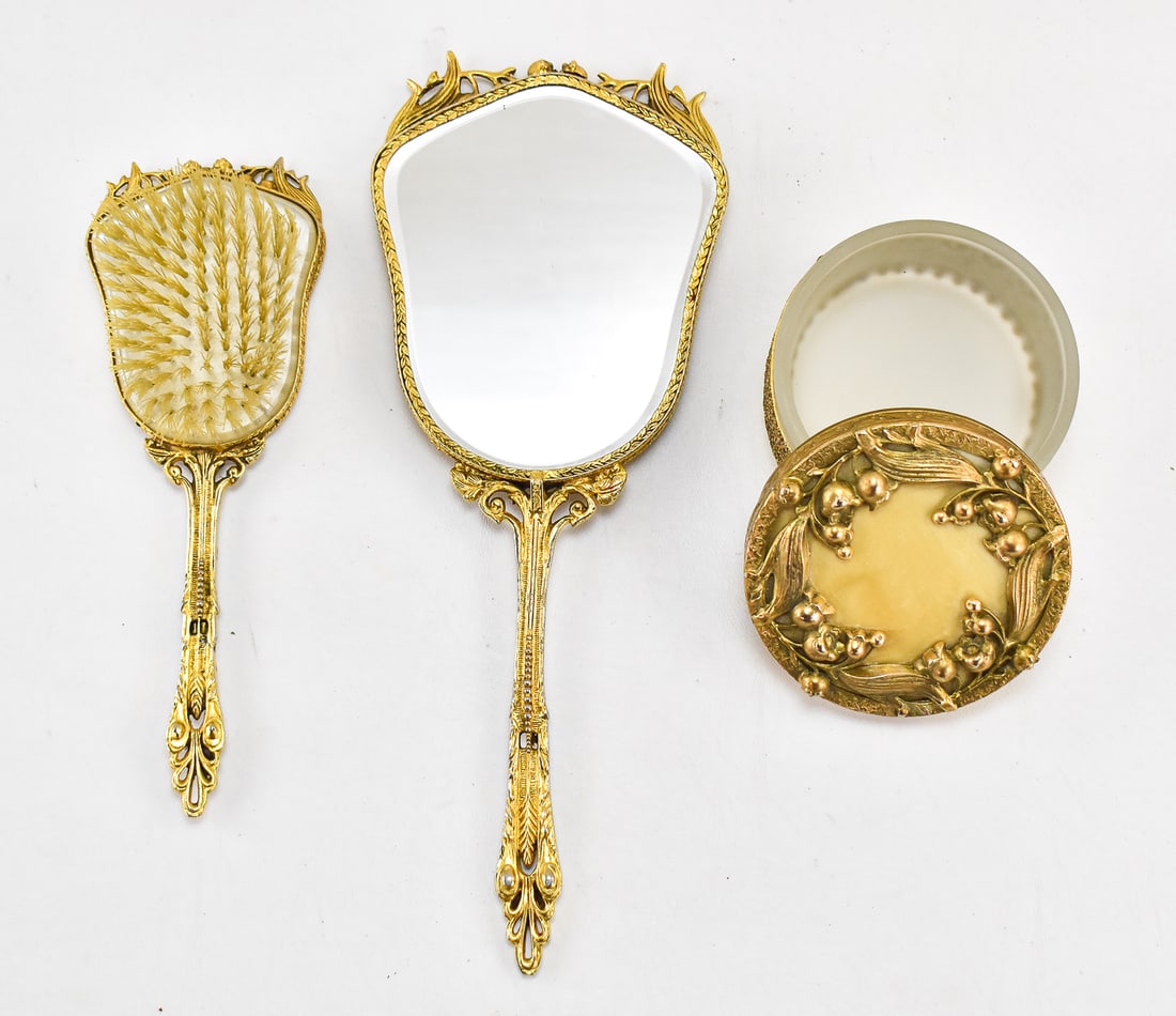 ART NOUVEAU ORMOLU VANITY SET (1 of 3)