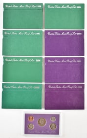 8 U.S. PROOF SETS FROM THE 1990s