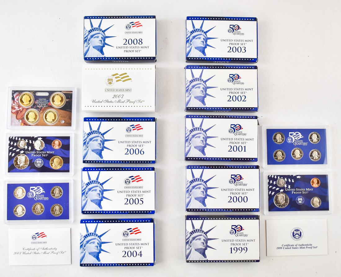 1999-2008 U.S. PROOF SETS (1 of 3)