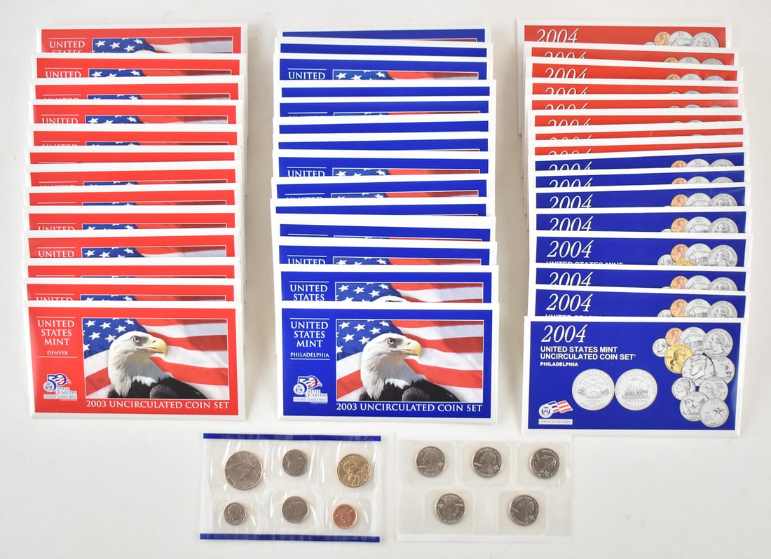 2003 & 2004 UNCIRCULATED COIN SETS (1 of 3)