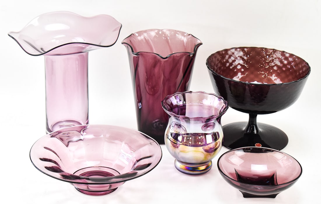 AMETHYST GLASS ASSORTMENT: HAZEL ATLAS, BOHEMIA GLASS, & MORE (1 of 3)