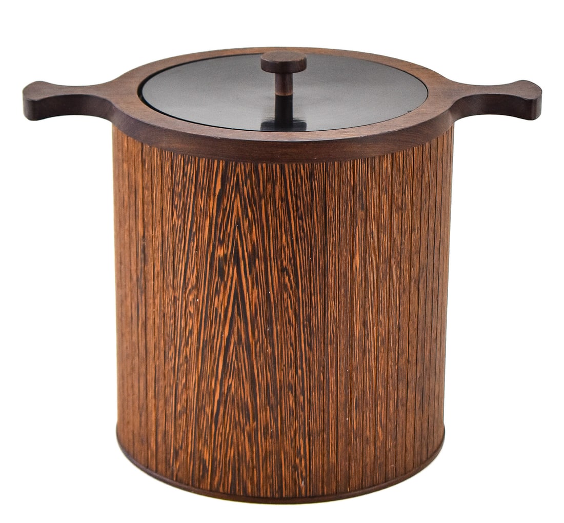 MID-CENTURY DANISH SKJODE SKJERN ICE BUCKET: A Mid-century Danish Skjode Skjern ice bucket measuring 11.5" H x 15" W x 10" D.