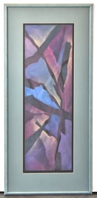 DAN HUCKESTEIN ABSTRACT PASTEL ON PAPER