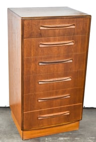 MID-CENTURY G-PAN FRESCO TEAK TALLBOY CHEST OF DRAWERS