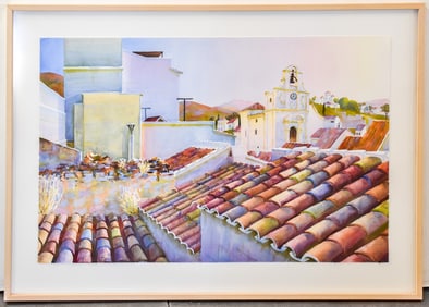 BILL KUCHA 'MIJAS, SPAIN' WATERCOLOR PAINTING