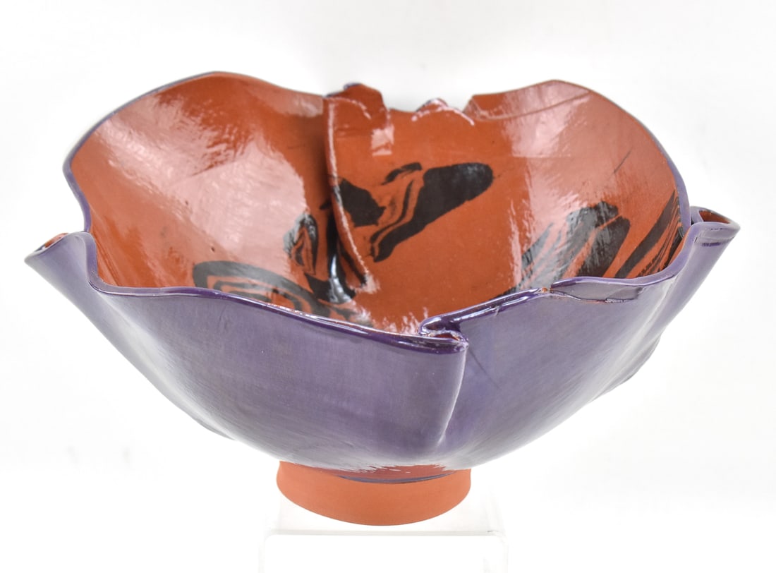 JAN EDWARDS (ATTR.) ABSTRACT STUDIO ART POTTERY BOWL (1 of 5)